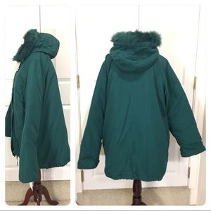 Woman Within Womens Plus Size Petite Long Microfiber Parka